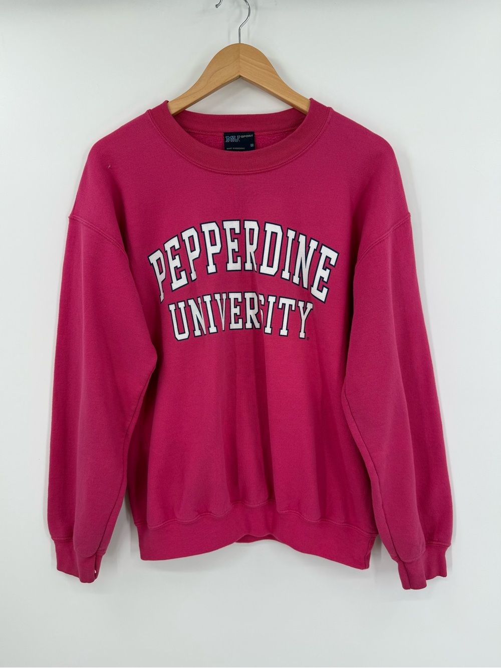 MV Sport Pepperdine University Crewneck Sweatshirt | Pink | Medium